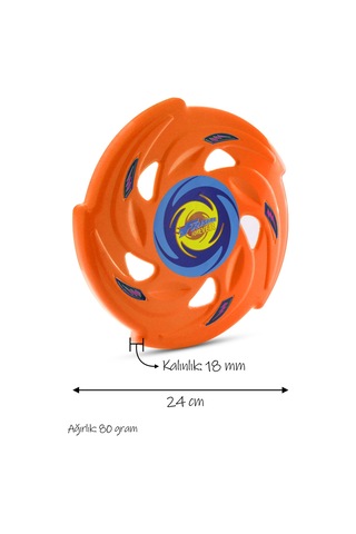Frisbee Frizbi Fırlatma Diski Disk Atma Oyunu Çocuk Yetişkin Plaj Bahçe Oyuncak 24 cm Turuncu