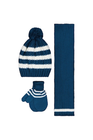 Civil Baby 6-18 Ay Atkı Bere Eldiven Set - Yeşil Petrol
