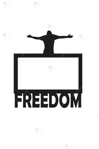 Freedom Temalı Çiftli Priz Çerçevesi Dekorasyon