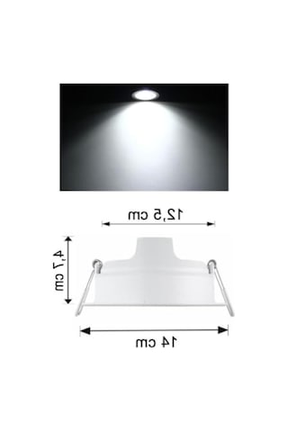 Gömme Led Spot Işık - 13w 6500k Beyaz Işık Abanoz