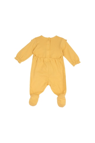 Chicco Kız Bebek Arkadan Açılan Yuvarlak Yakalı Tulum 09101537000000 000042 Sarı