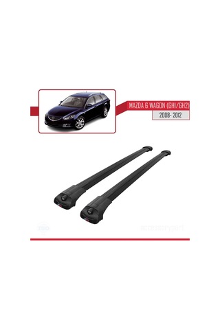 Mazda 6 Wagon Gh1/gh2 2008-2012 Arası İle Uyumlu Ace-1 Ara Atkı Tavan Barı Siyah