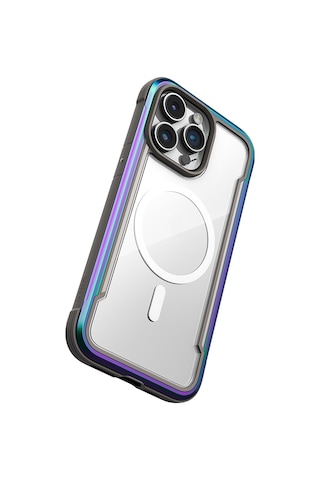 İphone 14 Pro Max Kılıf Magsafe Uyumlu Airbagli Raptic Shield Serisi Şeffaf Arka Yüzey Kapak Renkli Renkli