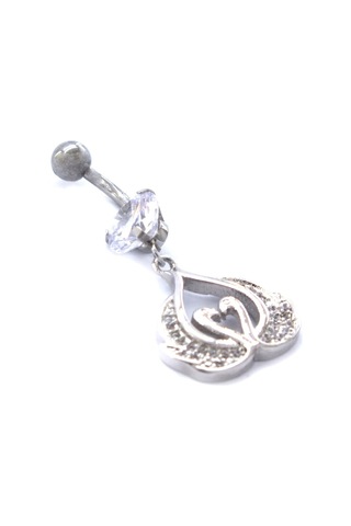 Ferizz 316l Çelik Zirkon Taşlı Kuğu Piercing Prc-122