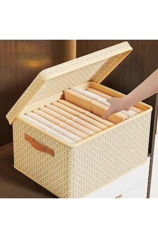 Novahub Sarı Yatak Altı Organizatör, Giysi Saklama Torbaları, Katlanır Yorgan Kutusu, Ev Dekorasyonu, L Boyutu Sarı