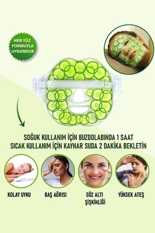 Salatalık Yüz Maske Jel Sıcak Soğuk Kullanım