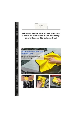 Premium Pratik Silme Leke Çıkarma Günlük Temizlik Bez Nano Teknoloji Yünlü Hassas Oto Yıkama Bezi