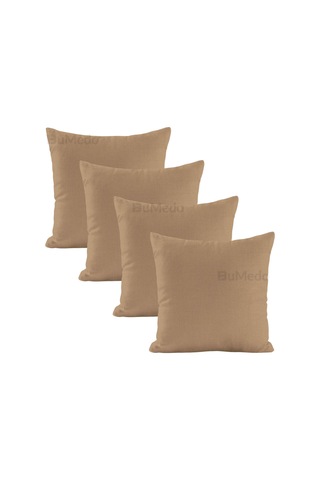 Dekoratif 4'lü Kırlent Yastık Kılıfı Seti - 42 X 42 Cm - Sütlü Kahve