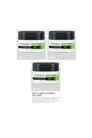 Fnx Matte Effect Doğal Mat Görünüm Wax 3 x 150 ML