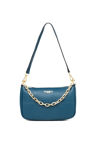 D43 Teal Çapraz Çanta Kadın Nıves Piumelli Milano Bag D43 Teal