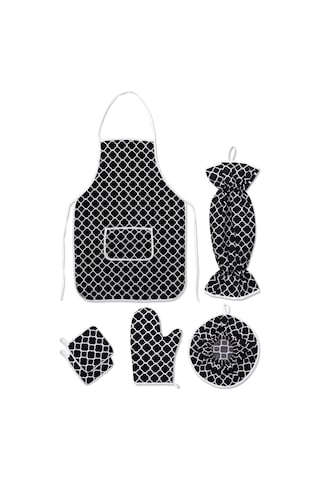 Morlay Önlük + Fırın Eldiveni + 2 Adet Tutacak + Poşetlik + Demlematik Mutfak Seti 6'lı