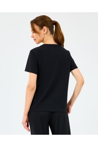 Skechers W Light Fabric T-shirt Kadın Siyah Tshirt S2520239-3817 Siyah