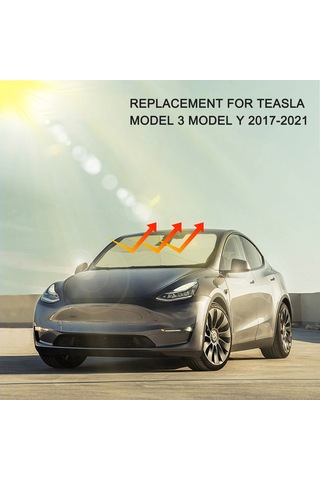 Youtek Tesla Model 3/y İçin Katlanabilir Güneşlik Şemsiye, Güneşten Koruma Ve Isı Yalıtımı Sağlar