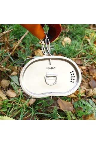 Createtech Kamp Sobası, Paslanmaz Çelik Matara, Sırt Çantası, Açık Hava Gezileri İçin Özel Tencere Seti Gümüş