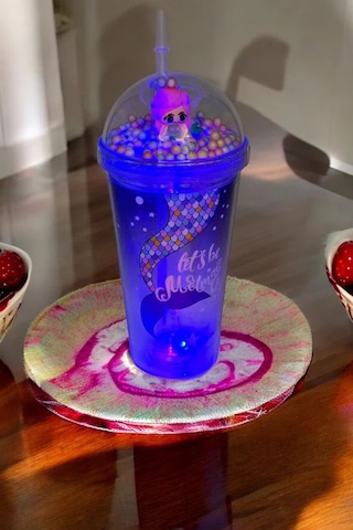 Led Işıklı Pipetli Suluk Denizkızı Figürlü