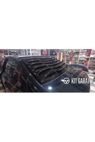 Honda Civic Fb7 2012-2016 Plastik Arka Cam Vizoru - Parlak Siyah Piano Black