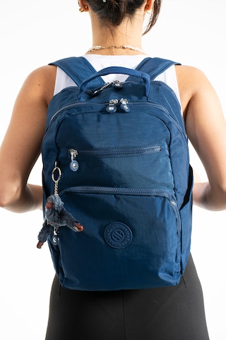 Sanmorris 3011 Unisex Suya Dayanıklı Krinkıl Kumaş Çok Gözlü Orta Boy Laptop Okul Ve Sırt Çantası Lacivert