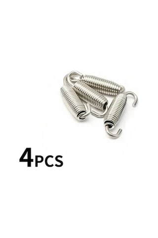 Hightower 4 Adet 2.17x1.18 İnç Evrensel Motosiklet Egzoz Yayı - Paslanmaz Çelik Dayanıklı Susturucu Aksesuarı