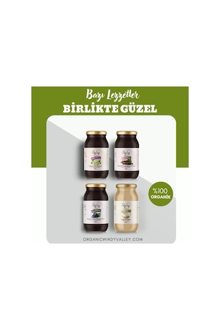 Organic Windy Valley Soğuk Sıkım Keçiboynuzu + Dut + Üzüm Pekmez Seti 3'lü