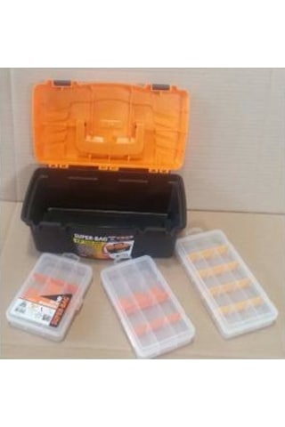 Bölmeli Organizer Ve Alet Çantası Seti Balık Malzemesi Hobi Boncu
