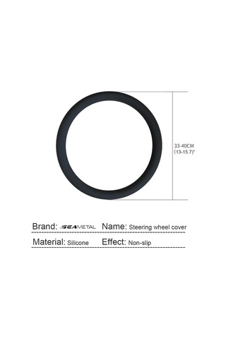 Kırmızı Seametal Silikon Araba Direksiyon Kılıfı Kaymaz Aşınmaya Dayanıklı Silikon Koruyucu Tekerlek Araba Aksesuarları