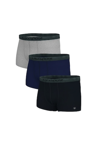 Blackspade Erkek Boxer 3'lü Paket Modern Basics 9473 Gri Melanj
