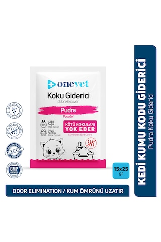 Onevet Kedi Koku Giderici Pudra Kokulu 15 Adet 25 Gr. Oc206b15