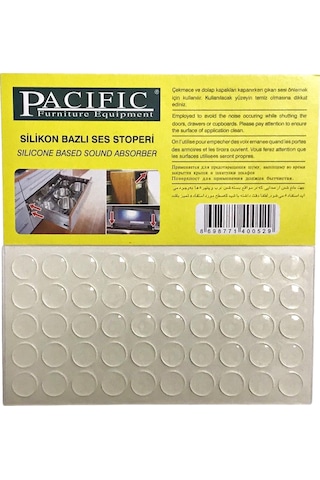 Pacific Silikon Bazlı Ses Kesici Stoper Şeffaf Çap 10 Mm