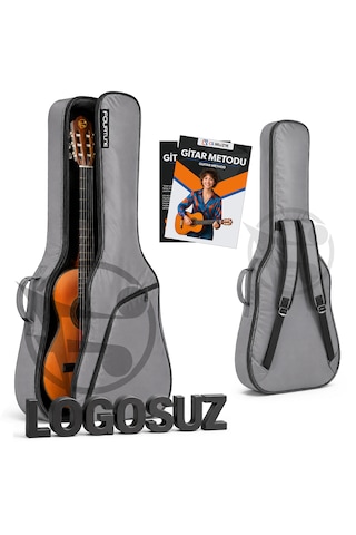 Fourtune Luca Gri Klasik Gitar Çantası Gigbag Kalın Soft Case