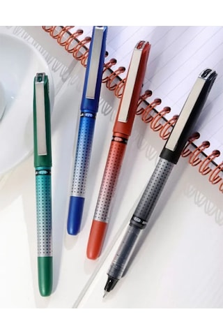 Yeşil Pilot Kalem 3 Adet Uniball Eye Needle 0.5 Mm İğne Uçlu Pilot Kalem Ub-185 S İğne Uçlu Likit Mürekkepli Jel Kalem Yeşil