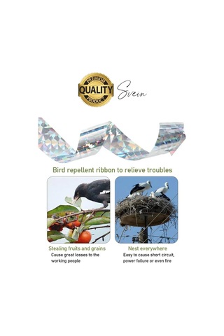 Premium Kuş Kondurmaz Rahatsız Eden Şerit Bant 45 Mm X 50 Mt Yansıtıcı Kuşsavar Çatı Hologram Bandı
