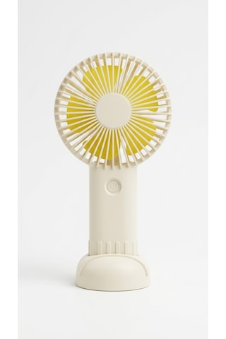 Mini El Fanı Pastel Sarı Kompakt Tasarımlı, Usb Şarjlı Güçlü Taşınabilir Vantilatör Fan-pl101