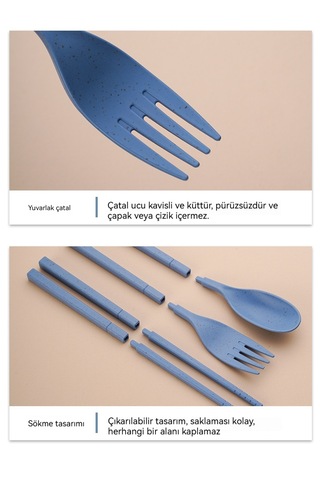 Çocuk 3 Parçalı Portatif Sofra Takımı-koyu Yeşil Koyu Yeşil