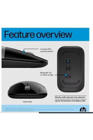 Hp Z3700 758a9aa Bluetooth 2.4ghz 1600dpı Silver Wireless Optik Mouse 001