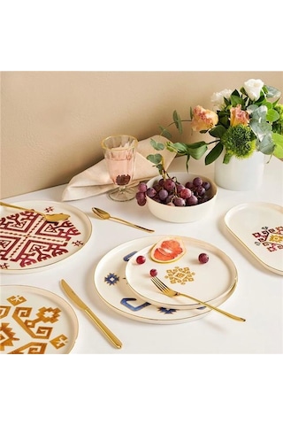 Porland Arabesque Desen1 Düz Tabak 27cm