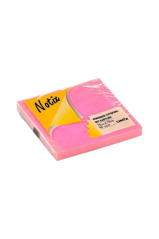 Notix Yapışkanlı Not Kağıdı Neon Pembe 75 Mm X 75 Mm 80 Yaprak