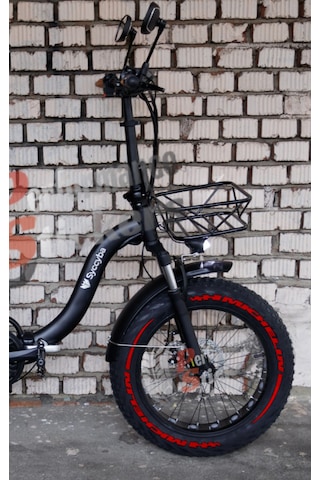 Michelin + Şerit Elektrikli Bisiklet Lastik Yazısı E-bike Kırmızı