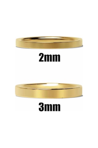3mm Düz Parlak Model Erkek Kadın Çelik Alyans Söz Nişan Yüzüğü Cl42 001