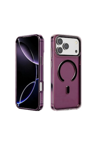 Bikapak Magslım Apple iPhone Uyumlu 18 Pro/17 Pro Kiraz Kapak