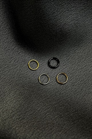 Halka Ring Model 316L Paslanmaz Çelik Altın Gold Renk Piercing Altın