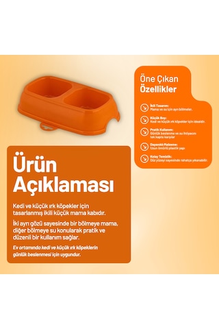 Kedi Ve Köpek İkili Küçük Mama Kabı - 5 Adet