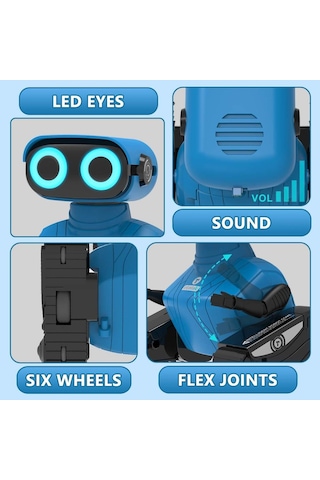 Remoking Rc Robot Çocuk Oyuncağı, Ses Ve Işıklı Uzaktan Kumandalı Robot Akıllı Oyuncaklar Kod 003521