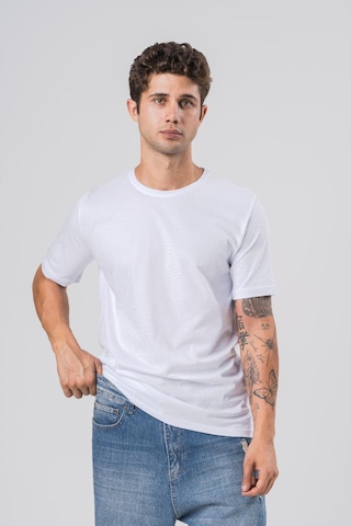 Coal City Erkek Beyaz Oversize %100 Pamuk Basic T-shirt