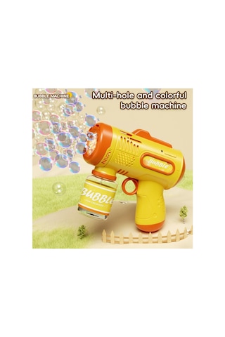 Pilli Otomatik Baloncuk Köpük Tabancası Bubble Gun 500 Ml Köpük Likiti Hediyeli