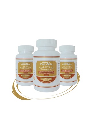 PadroVita Kalsiyum ve Vitamin D3 İçeren Takviye Edici Gıda 3 x 60 ML