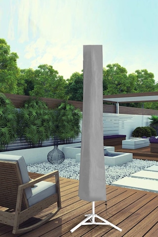 Nappe Gri Su Geçirmez Bahçe Şemsiye Koruma Örtüsü Plaj Çadırı Toz Yağmur Kir Önleyici Şemsiye Kılıfı