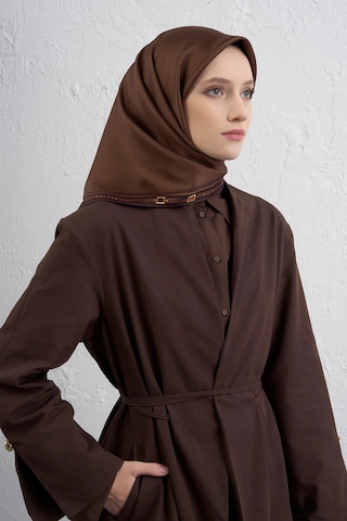 Armine Nostalji Serisi Sura İpek Eşarp 9401ds 80-acı Kahve