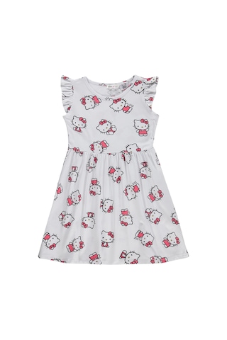 Hello Kitty 6-9 Yaş Elbise - Kırık Beyaz