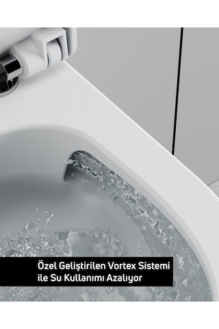 Creavit Ness Vortex Asma Klozet Ve Kapak Seti Beyaz