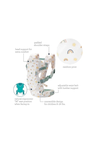 Infantino Flip Advanced 4'ü 1 Arada Bebek Taşıyıcı, Ergonomik 4 Pozisyonlu